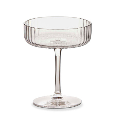 TAG Gramercy Fluted Coupe Glass, Clear (G18989)
