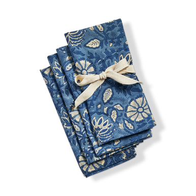 TAG Cloth Napkins, Floral Block - Set of 4 (G19019)