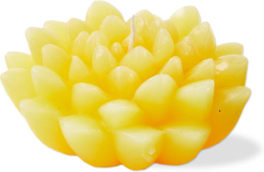TAG Blossom Flower Shaped Novelty Paraffin Wax Candle Yellow (G19963)