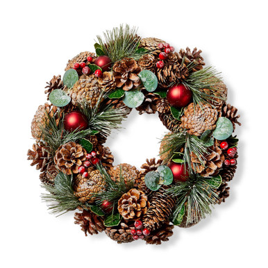 TAG Wreath, Holiday Pinecone - 13" (G20110)