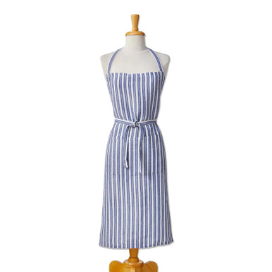 TAG Apron - Blue and White Stripe (G20501)