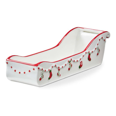 TAG Cracker Dish, Holiday Cheer Sleigh (G20579)