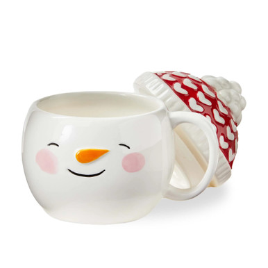 TAG Lidded Mug, Snowman with Hat (G20588)