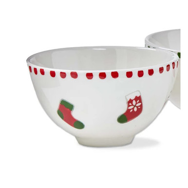 TAG Snack Bowl, Holiday Cheer - Stockings (G20600A)