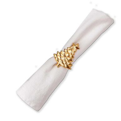 TAG Napkin Rings, Christmas Tree - Gold (G20635)