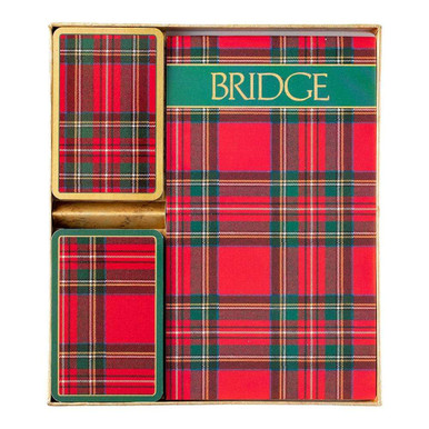 Caspari Bridge Gift Set, Plaid (GS108)