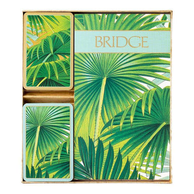 Caspari Bridge Gift Set, Palm Fronds Jumbo (GS144J)