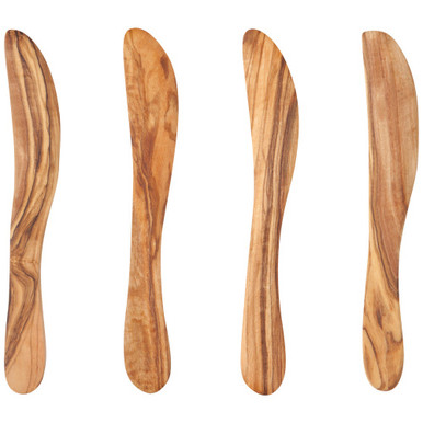 Now Designs Spreaders, Olive Wood - Set of 4 (HKU3467D)