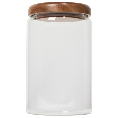Now Designs Glass Jar with Acacia Wood Lid - 32 oz (HSS3401D)