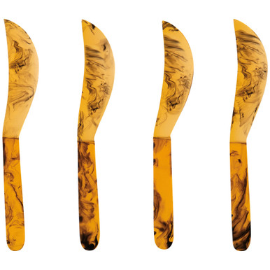 Now Designs Resin Spreaders, Tortoiseshell - Set of 4 (HSV3923D)