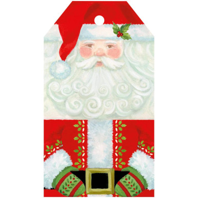Caspari Hanging Gift Tags, Santa Claus - 2 Packs (HT063)