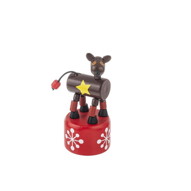 Ganz Wooden Push-Up Puppet, Reindeer (HX11823C)
