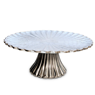 One Hundred 80 Degrees Aluminum & Enamel Cake Stand, Gray (IN0645)