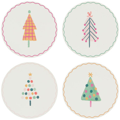 Now Designs Soak Up Coasters, Glitzmas - Set of 4 (JCO2594D)