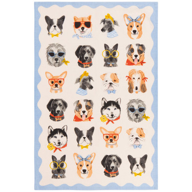 Now Designs Printed Cotton Dishtowel, Uptown Dogs (JKT3177D)