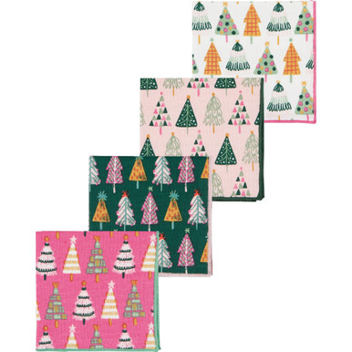 Now Designs Cocktail Napkins, Glitzmas - Set of 4 (JNP2586D)