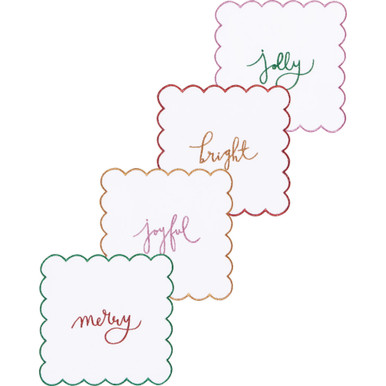 Now Designs Cocktail Napkins, Merry Everything - Set of 4 (JNP2657D)