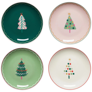 Now Designs Appetizer Plates, Glitzmas - Set of 4 (JPT2595D)