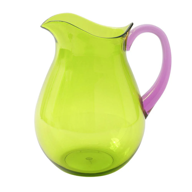 Caspari Acrylic Pitcher, Green with Amethyst (JUG002)