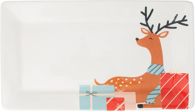 Boston International Rectangle Platter, Dancing Deer (KAC25493)