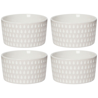 Now Designs Ramekins, White Cloudburst - Set of 4 (L160002)