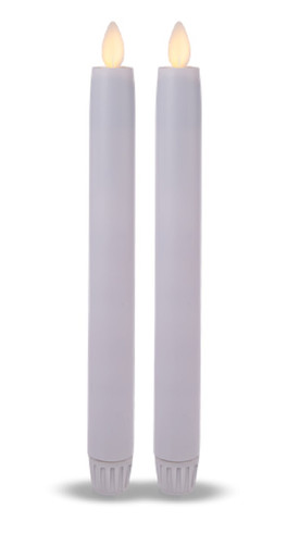 Ganz LED Taper Candles, White - 2 Pack (LLR1052)