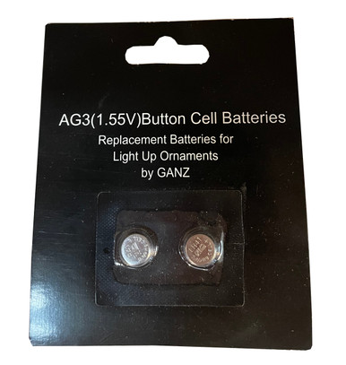 Ganz AG3 Button Cell Batteries, Pack of 2 (LSX1008)