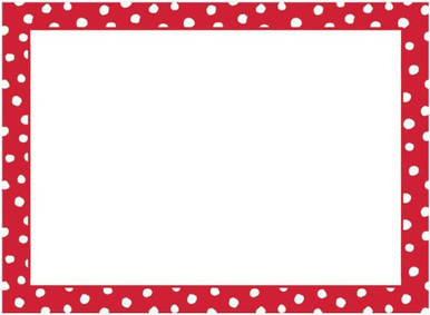 Caspari Self-Adhesive Labels, Small Dots-Red (LTAG008)
