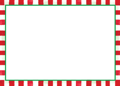 Caspari Self-Adhesive Labels, Red And White Stripe Border - Pack of 12 (LTAG131)