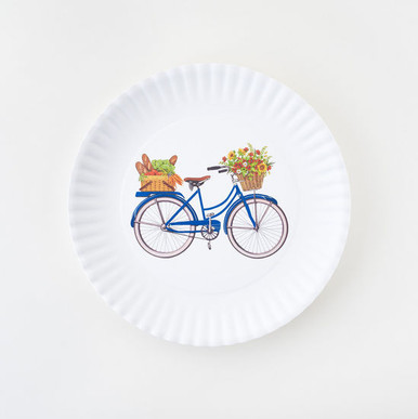 One Hundred 80 Degrees 16" Melamine "Paper" Platter, Bike (ME0329)