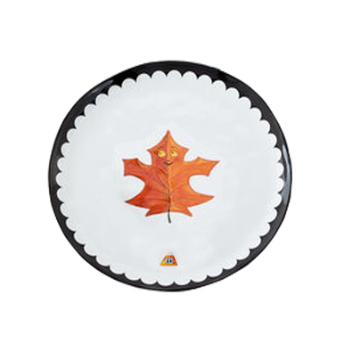 One Hundred 80 Degrees Melamine Halloween Plate, Leaf - 9" (ME0779C)