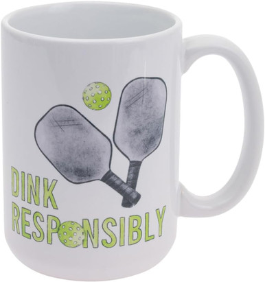 Boston International Dink Responsibly Pickleball Paddle Ball Sport 12 Ounce Mug (MG053000)