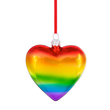 Ganz Ornament, Rainbow Heart (MX197716B)