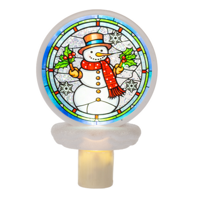 Ganz Night Light, Stained Glass - Snowman (MX200138)