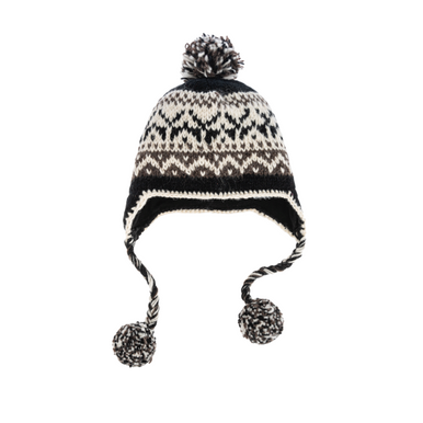 Ganz Nordic Knit Hat with Tassels, Zig Z ag (MX200271C)
