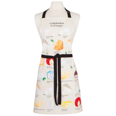 Now Designs Fine Print Apron, Les Fromages (NAP2339D)