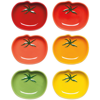 Now Designs Pinch Bowls, Heirloom Tomatoes Set of 6 Assorted (NBO3046D)