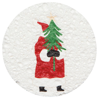 Now Designs Tis the Season Compostable Sponge, Santa (NBU2312D-C)