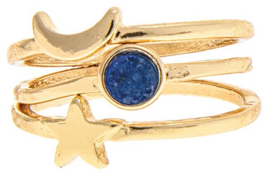 Rain Gold Celestial Ring Set