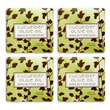 Greenwich Bay 1.9oz Soap, Cucumber Olive Oil, Set of 4 (R5H002)