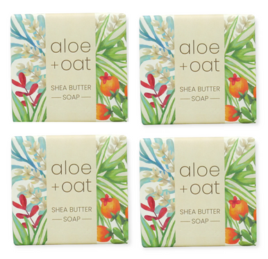 Greenwich Bay 1.9oz Soap Bar, Aloe & Oat - Set of 4 (R5H029)
