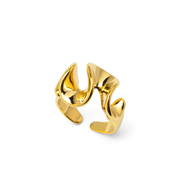 Zenzii Ring, Wavy Textured - Gold (R739GLD)