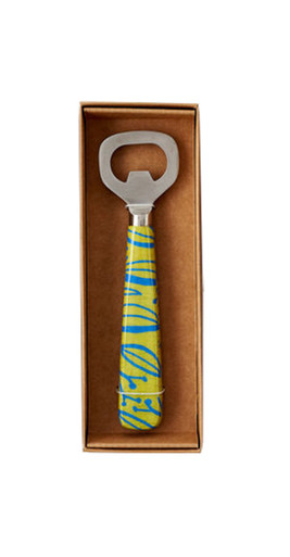 One Hundred 80 Degrees Bottle Opener, Green Leaves (SI0246-GREEN)