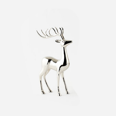 One Hundred 80 Degrees Aluminum Deer, Standing - 16"x 9" (SI0667A)
