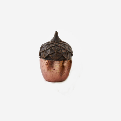 One Hundred 80 Degrees Acorn Jar Candle, Balsam Scent - Copper (SI1425A)