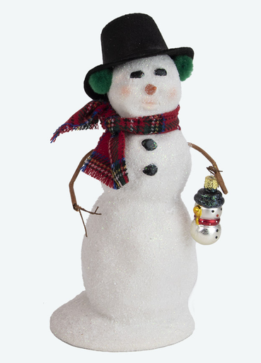 Byers' Choice Snowman with Ornament - 10" (SN3232)