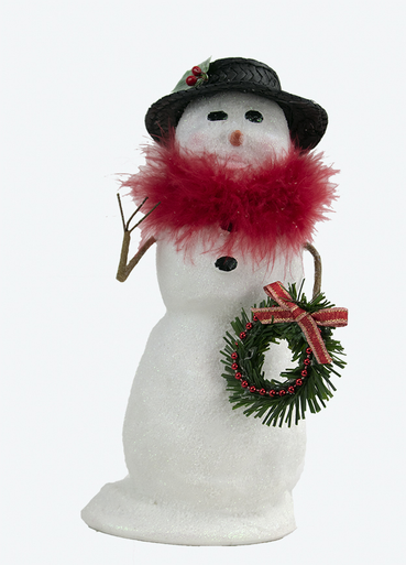Byers' Choice Snowman with Wreath - 10" (SN3242)
