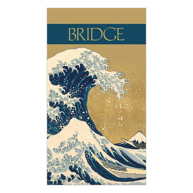 Caspari Bridge Score Pad, Great Wave (SP133)