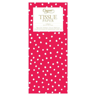 Caspari Tissue Paper, Painted Dots in Red - 2 Packs (TIS057)