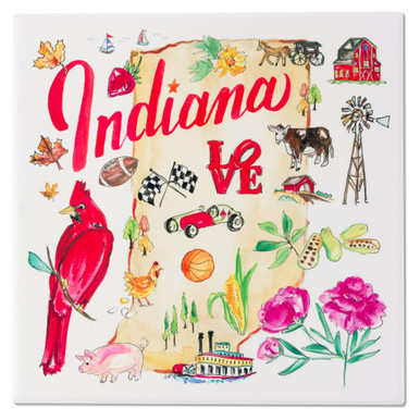 Boston International Indiana Love Classic 8" Decorative Trivet (TR041500)